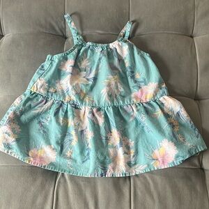 OshKosh B’Gosh Floral Sleeveless Top in Aqua